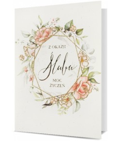 Na ślub Kartka zdobiona brokatem HM2480