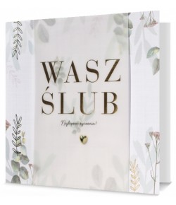 Kartka na ślub pięknie zdobiona Duża HM1039