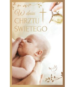 Kartka na Chrzest z życzeniami CHM2