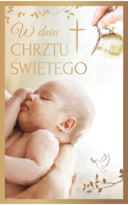 Kartka na Chrzest z życzeniami CHM2