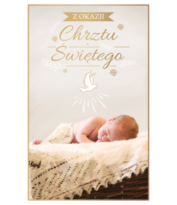 Kartka na Chrzest z życzeniami CHM4