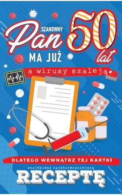 Kartka na 50 urodziny dla Mężczyzny recepta JCX49