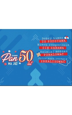 Kartka na 50 urodziny dla Mężczyzny recepta JCX49