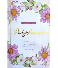 Kartka na Podziękowania z mottem i życzeniami 2K93