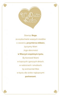 Kartki na ślub z życzeniami SAB38