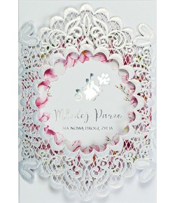 Na Ślub Kartka pięknie zdobiona LC14S