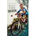 Kartka urodzinowa dla chłopaka rowerzysty A6477B