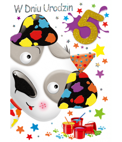Kartka na 5 urodziny wesoła GM844