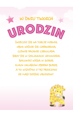 Na Urodzinki dla dziecka Kartka pięknie zdobiona GM849