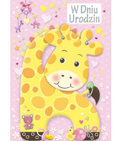 Na Urodzinki dla dziecka Kartka pięknie zdobiona GM849