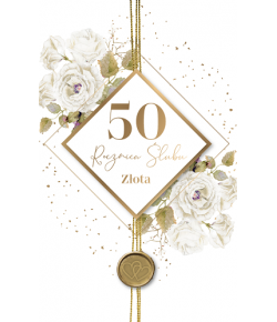 Kartka na 50 rocznicę ślubu Złote Gody LUX76