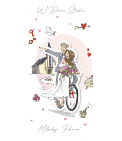 Kartka ślubna z życzeniami zabawna DLAS124