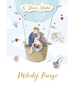 Telegram ślubny z życzeniami wesoły GM863