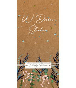 Kartka ślubna z życzeniami vintage DLAS122