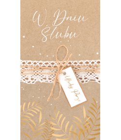 Kartka na ślub elegancka vintage KPAS120