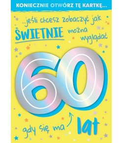 Kartka na 60 urodziny z niespodzianką PCDK926