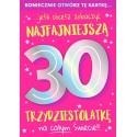Kartka na 30 urodziny dla kobiety wesoła PCDK921