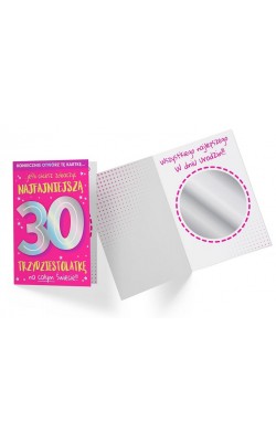 Kartka na 30 urodziny dla kobiety wesoła PCDK921