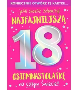Kartka na 18 urodziny dla dziewczyny PCDK919