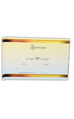 Zaproszenie na 60-te urodziny 10 szt ZT9