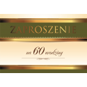 Zaproszenie na 60-te urodziny 10 szt ZT9