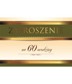 Zaproszenie na 60-te urodziny 10 szt ZT9