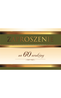 Zaproszenie na 60-te urodziny 10 szt ZT9