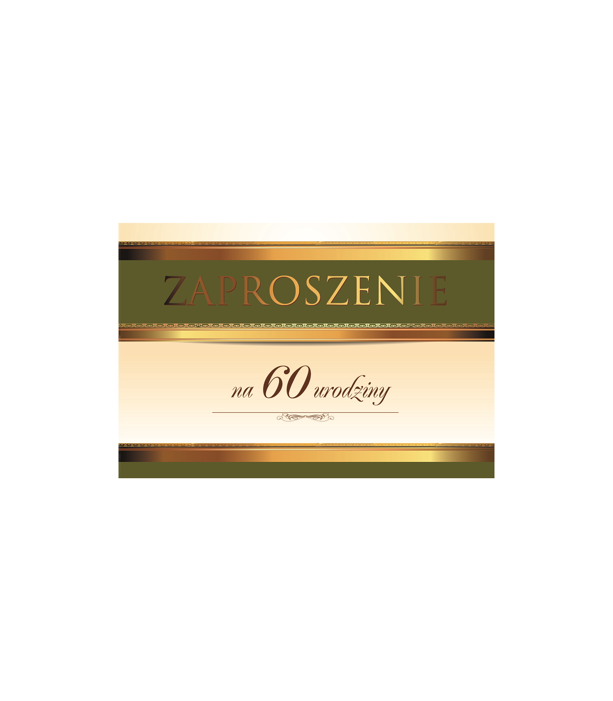 Zaproszenie na 60-te urodziny 10 szt ZT9