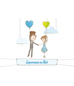 Zaproszenie ślubne zabawne 10 szt ZT44