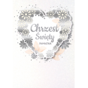 Kartki na Chrzest zdobione perełkami DK917