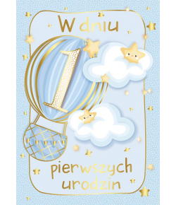 Kartka na 1 urodziny dla chłopczyka PR429