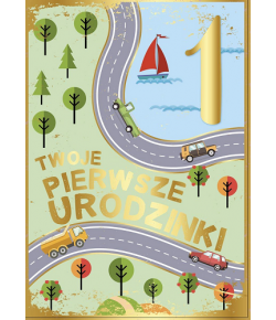 Kartka na Roczek dla chłopczyka PR428