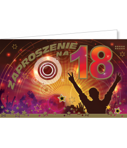 Zaproszenie na 18-tkę zestaw 10 szt  ZZ10