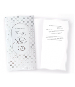 Kartka na ślub z życzeniami elegancka PM234