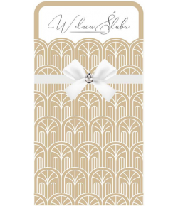 Kartka na ślub z życzeniami vintage PM253