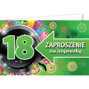 Zaproszenie na 18-tkę zestaw 10 szt  ZZ09