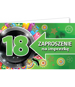 Zaproszenie na 18-tkę zestaw 10 szt  ZZ09