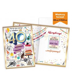 Kartka na 40 urodziny zabawna XXL PCP39
