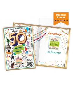 Kartka na 50 urodziny zabawna XXL PCP40