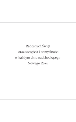 Stroik świąteczny kartka z tekstem S-T 49