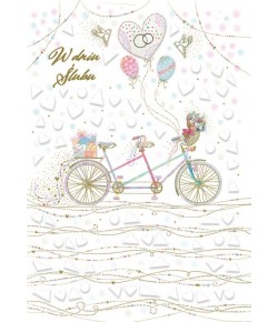 Kartka na ślub z życzeniami urocza TS119