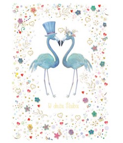 Kartka na ślub z życzeniami romantyczna TS126