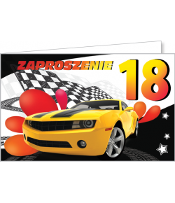 Zaproszenia na 18-tkę zestaw 10 szt  ZZ08