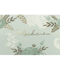 Podziękowania kartka bez życzeń, pusta HM2640