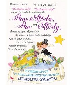 Kartki na ślub wesołe Duże XXL PCP28