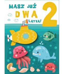 Kartka na 2 urodziny pięknie zdobiona DKP33