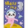 Kartki na 3 urodziny bogato zdobione DKP36