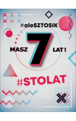 Kartka na 7 urodziny bogato zdobiona DKP44