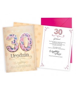 Kartka na 30 urodziny dla Kobiety DKP19