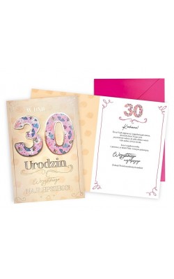 Kartka na 30 urodziny dla Kobiety DKP19